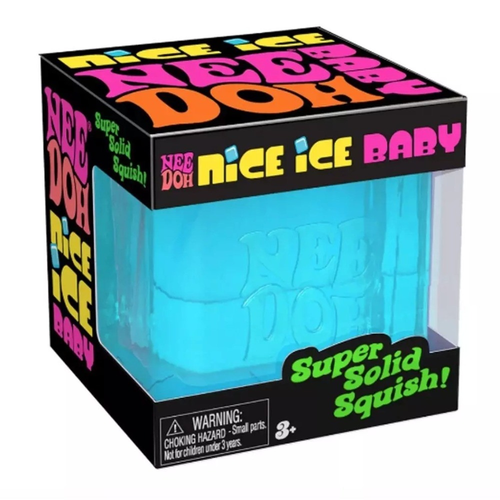 - BLUE - TEENIE NeeDoh Nice Ice BABY- Tiny Cube Fidget Squish Toy - Picture 2 of 4